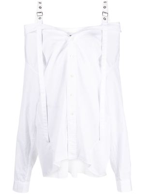 AMBUSH off-shoulder oversized shirt - White