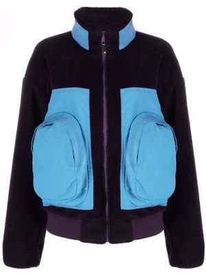 AMBUSH padded zipped pockets fleece jacket - Purple