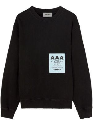 AMBUSH Pass-patch cotton sweatshirt - Black