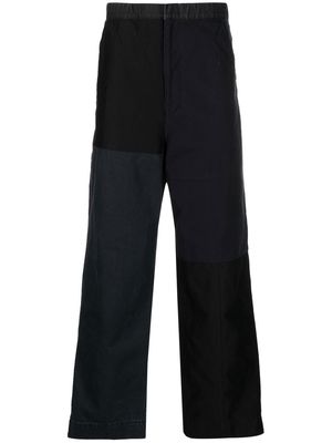 AMBUSH patchwork-design straight-leg trousers - Black
