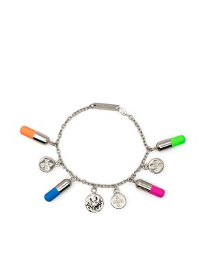 AMBUSH pill-charm chain-link bracelet - Silver
