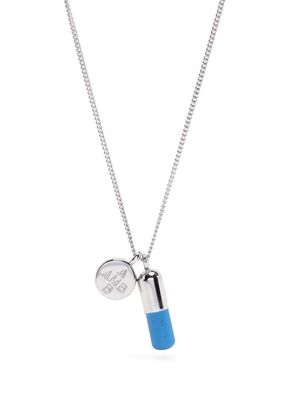 AMBUSH pill-charm chain-link necklace - Silver