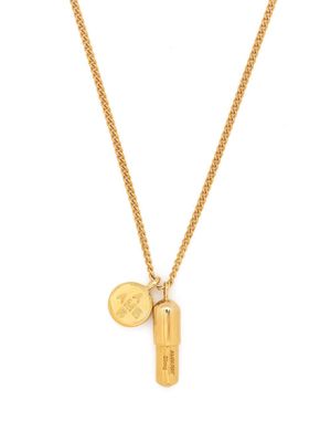 AMBUSH pill-charm chain necklace - Gold