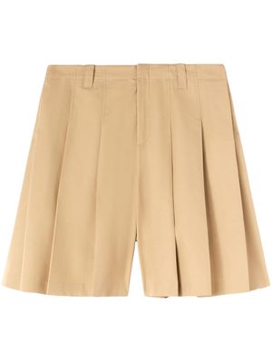 AMBUSH pleated cotton shorts - Brown