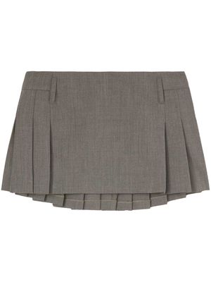 AMBUSH pleated virgin-wool miniskirt - Grey