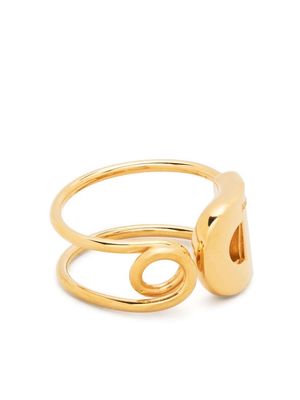 AMBUSH safety-pin band ring - Gold