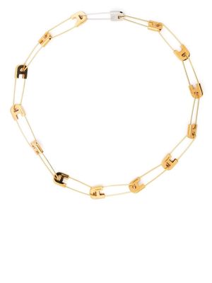 AMBUSH safety-pin chain necklace - Gold