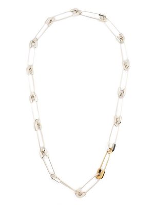 AMBUSH safety-pin necklace - Silver
