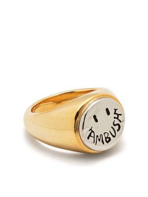 AMBUSH Smiley brass ring - Gold
