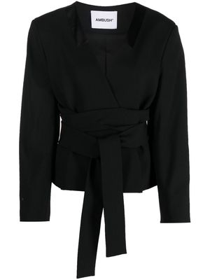 AMBUSH tailored tie-waist blazer - Black