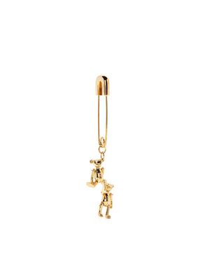 AMBUSH teddy bear charms safety pin earring - Gold