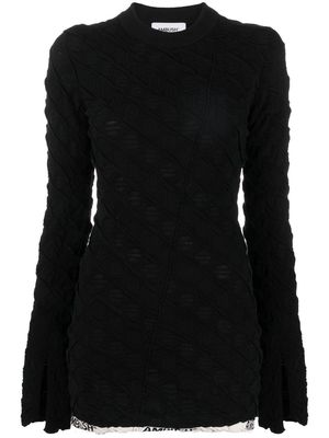 AMBUSH textured logo-hem knit jumper - Black