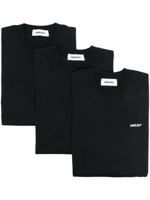 AMBUSH three-pack logo-print T-shirts - Black