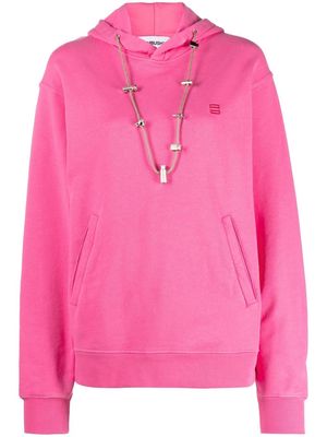 AMBUSH toggle-detail cotton hoodie - Pink
