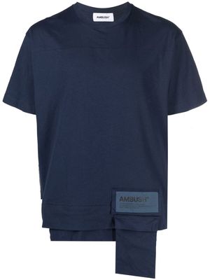 AMBUSH waist-pocket T-shirt - MOOD INDIGO CHINA BLUE