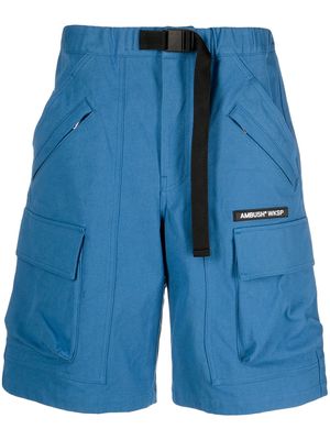AMBUSH WKSP belted cargo shorts - Blue