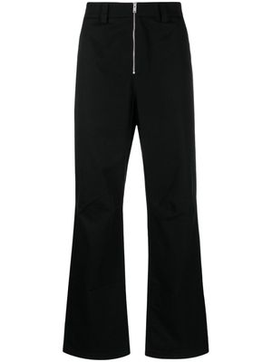 AMBUSH zip-up cotton loose-fit trousers - Black