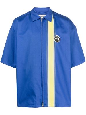 AMBUSH zip-up short-sleeve shirt - Blue
