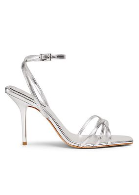 Amelia 100MM Metallic Leather Strappy Sandals