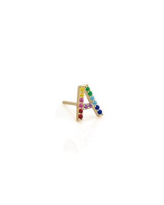 Amelia 14k Gold Rainbow Single Stud Earring