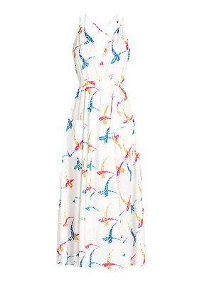 Amelia Abstract Wrap Dress