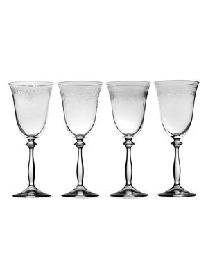 Amelia Crystal Four-Piece White Wine Glass Set