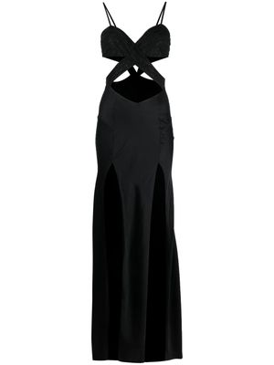 Amen chantilly-lace cut-out gown - Black