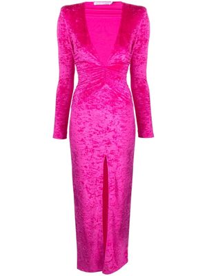 Amen crushed velvet maxi dress - Pink