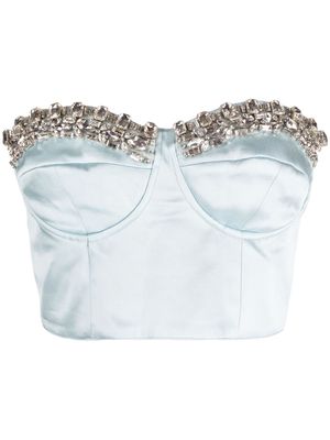Amen crystal-embellished bustier top - Blue