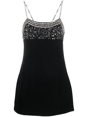 Amen crystal-embellished crepe minidress - Black