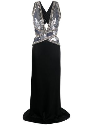 Amen Enver sequin-embellished maxi dress - Black