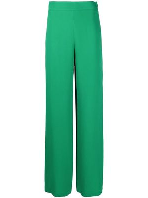 Amen high-waisted tonal-stitching palazzo pants - Green