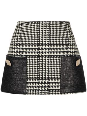Amen Prince of Wales-pattern mini skirt - Black