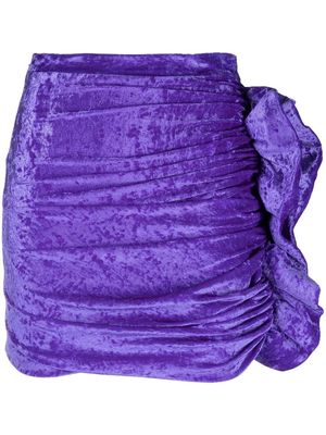 Amen ruffled mini-skirt - Purple