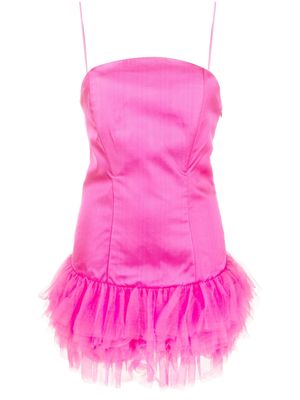 Amen tulle-trim strapless minidress - Pink