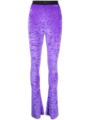 Amen waistband-logo skinny trousers - Purple
