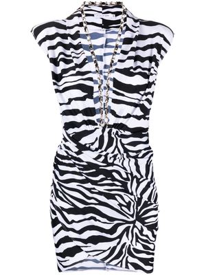 Amen zebra-print dress - White