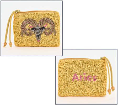 America & Beyond Embellished Zodiac Sign CoinPouch