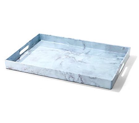 American Atelier 14" x 19" x 2" Marble Finish S erving Tray