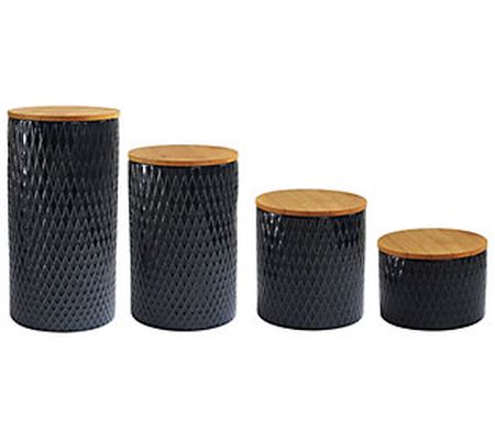 American Atelier Embossed Canister Set of Four