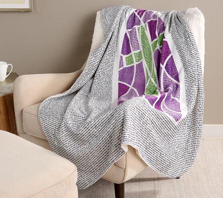 American Blanket Co. 50 x 60 Inspirational Sherpa Throw
