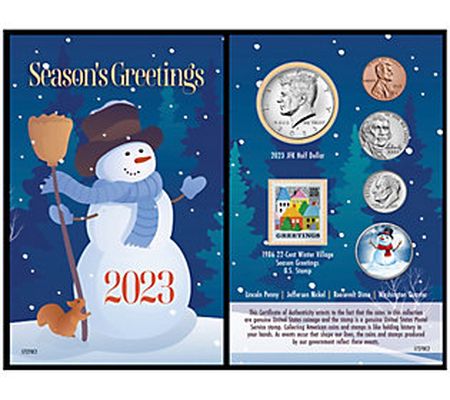 American Coin Treasures 2023 Snowman Collectibl e Card