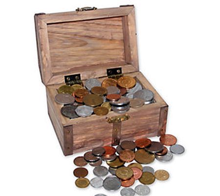 American Coin Treasures Chest 100 Coins From Ar ound the World