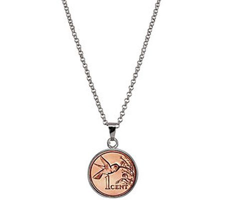 American Coin Treasures Hummingbird Coin Pendan t Necklace