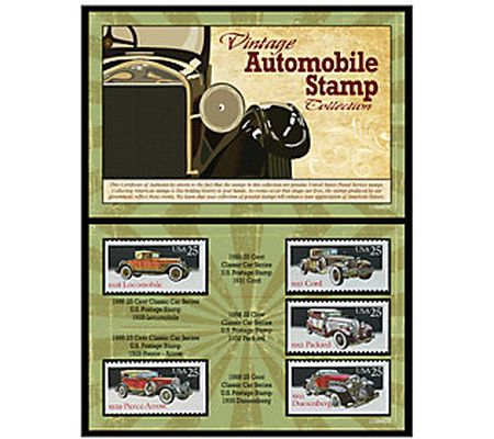 American Coin Treasures Vintage Automobile Stam p Collection
