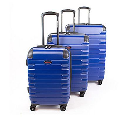 American Flyer Mina 3-Piece Hardside Luggage Se t - Blue