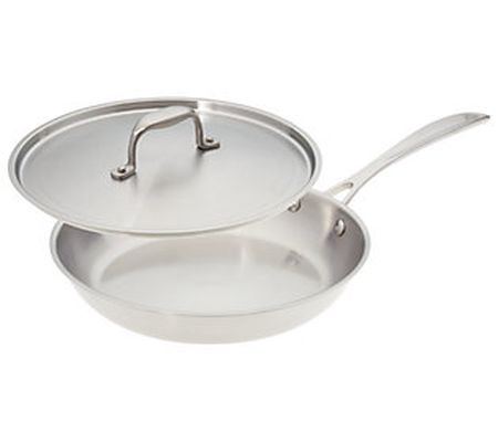 American Kitchen 10" Premium Stainless Steel Sk illet and Lid