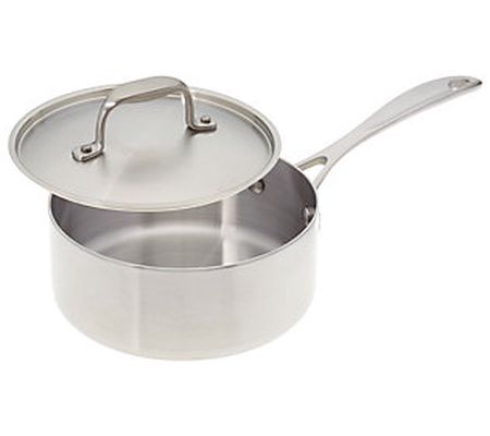 American Kitchen 2-Quart Covered Stainless-Stee l Saucepan