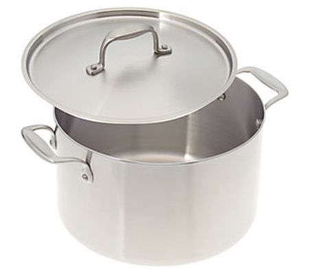 American Kitchen 8-quart Covered Stainless Stee l Stock Pot