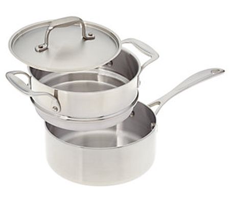 American Kitchen Covered Saucepan, Double Boile r Insert